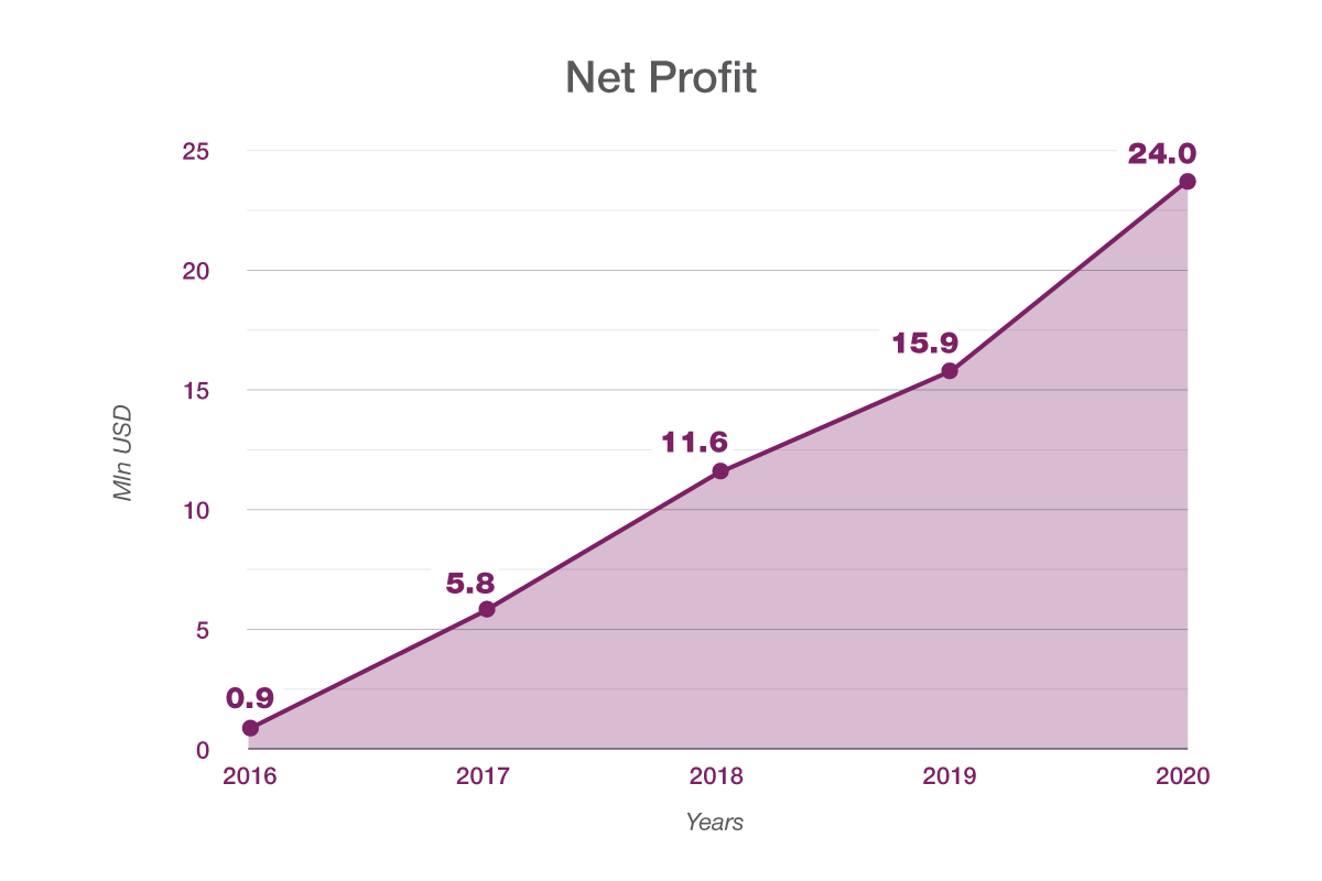 Robocash Group graphique profit net